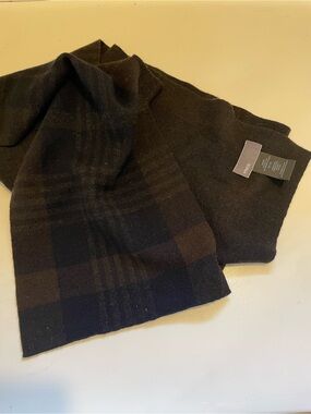 Vince Dark Brown Cashmere-Blend Scarf